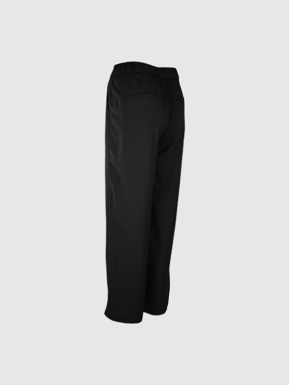 MELISMA Black Elastic-Waisted Wide-Leg Pants