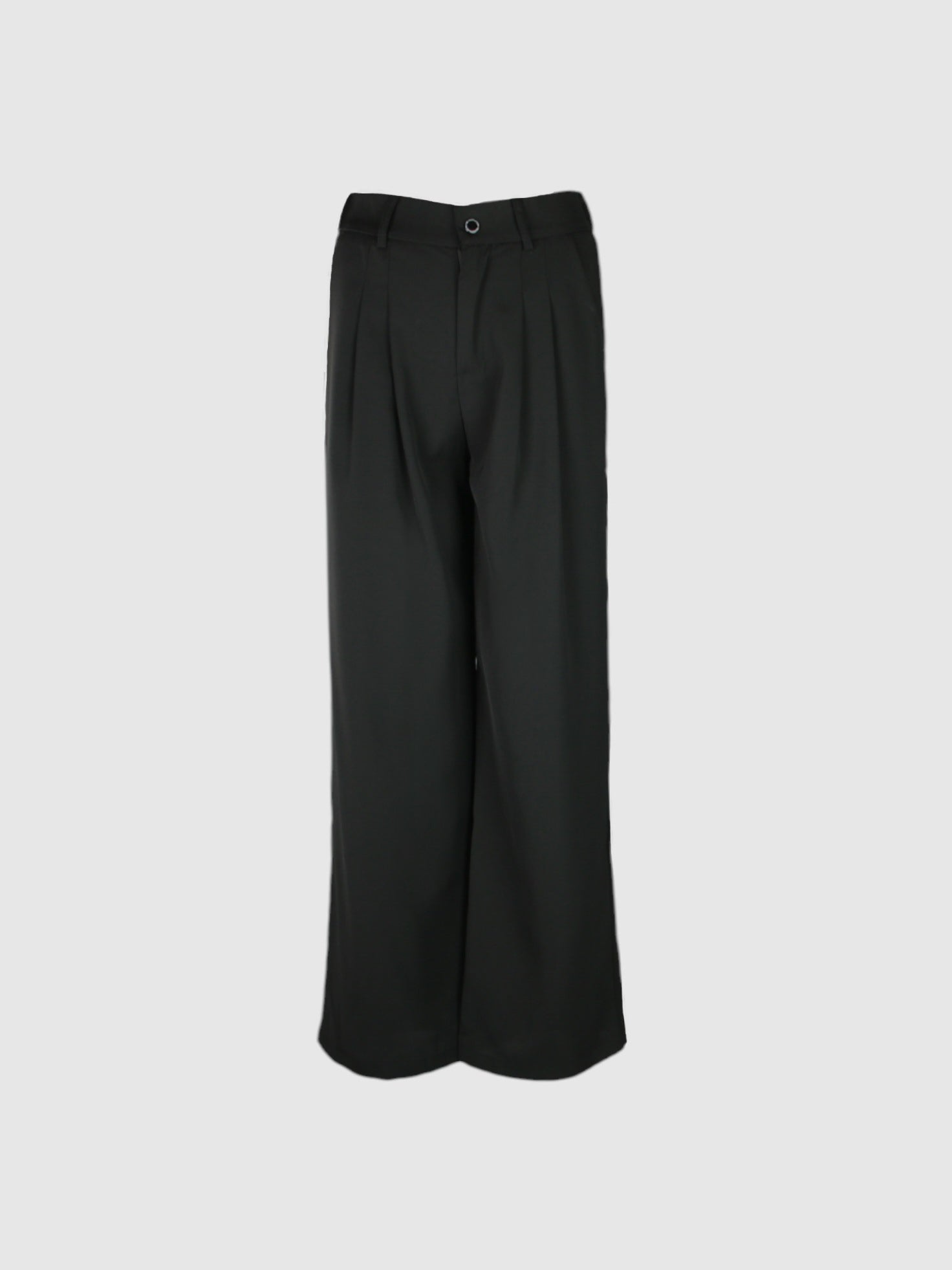 MELISMA Black Elastic-Waisted Wide-Leg Pants