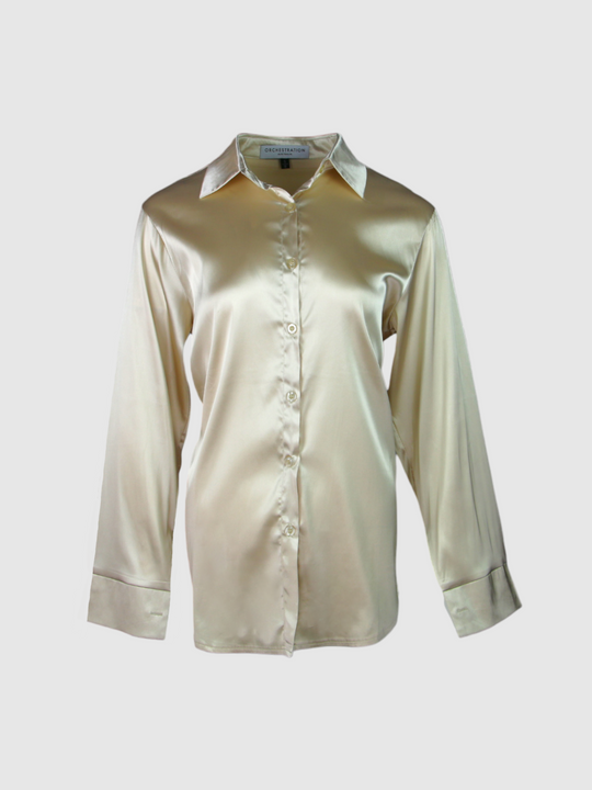 SINFONIA Champagne Satin Blouse