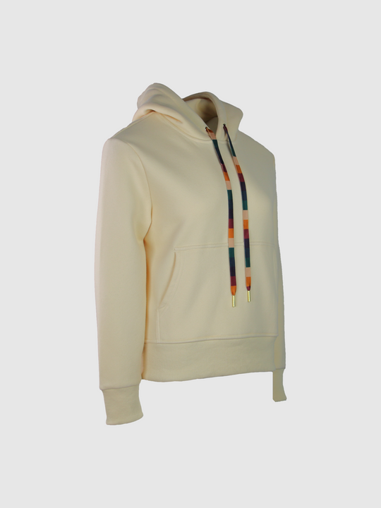 HARMONY Signature drawstring hoodie / Custard