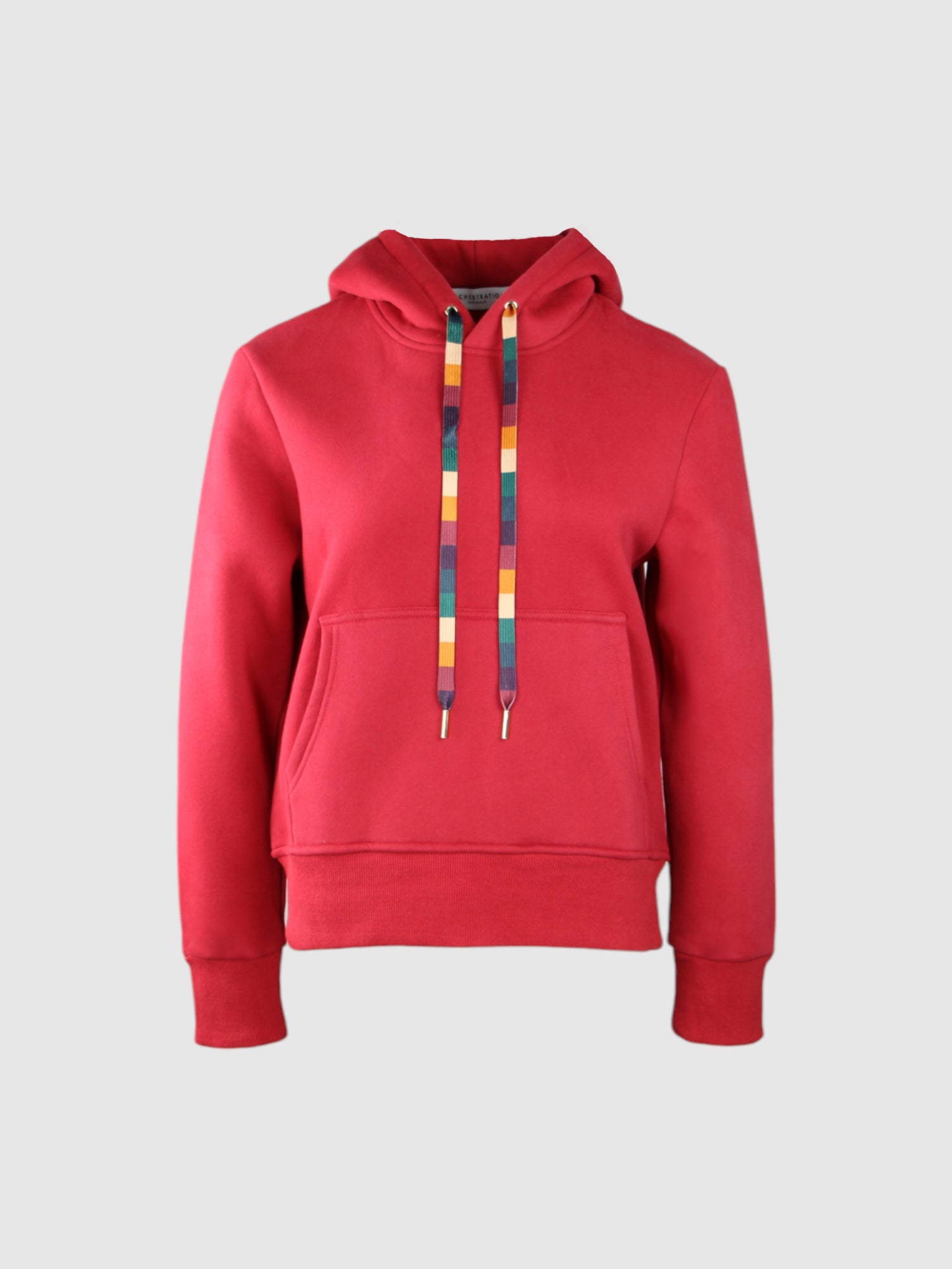 HARMONY Signature drawstring hoodie / Crimson