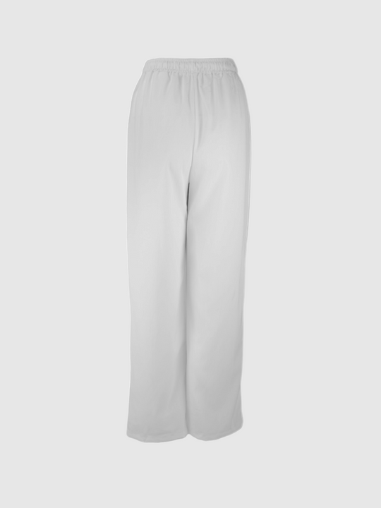 White Color Crinkled Women's Pants