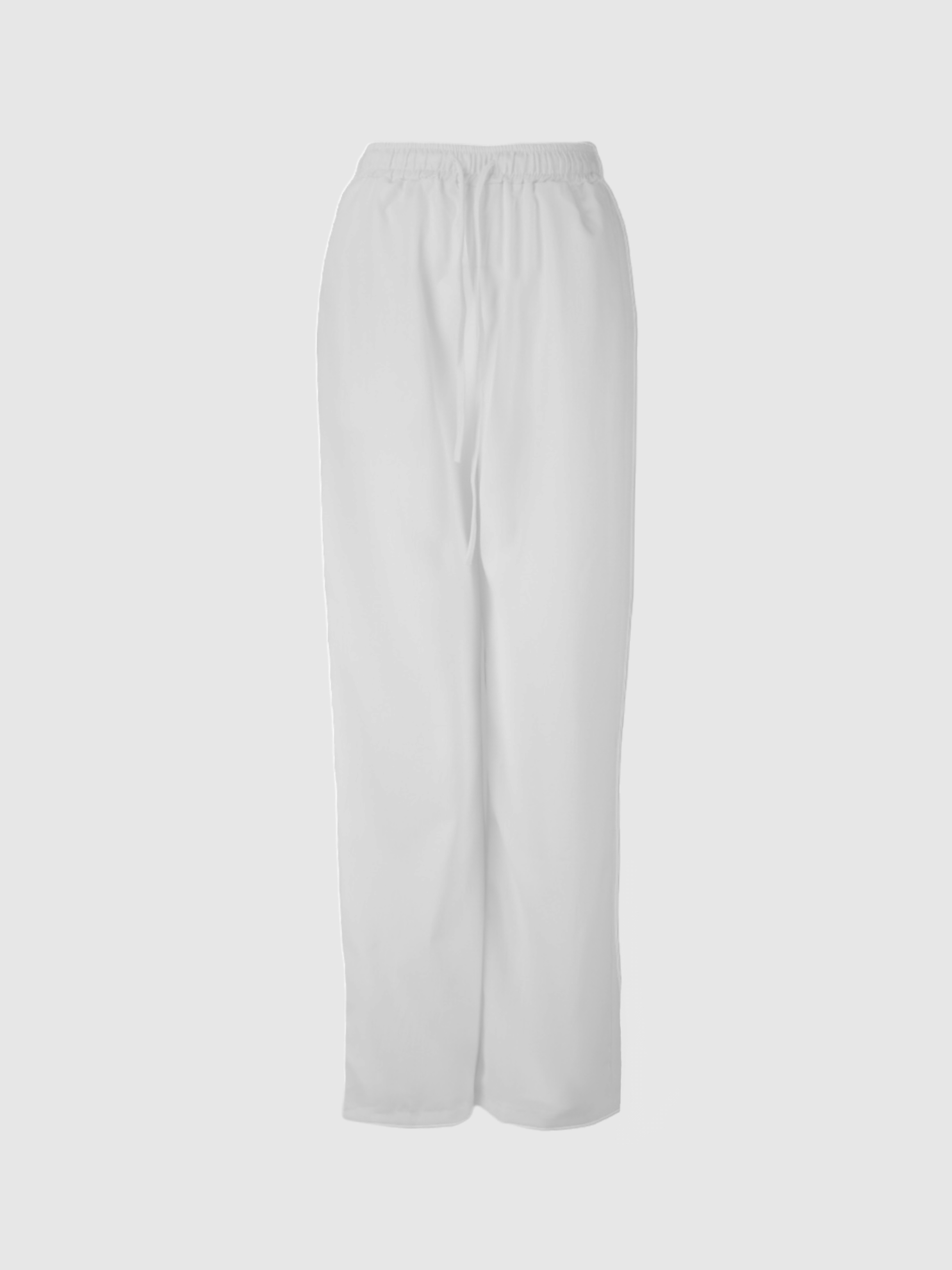 White Color Crinkled Women's Pants