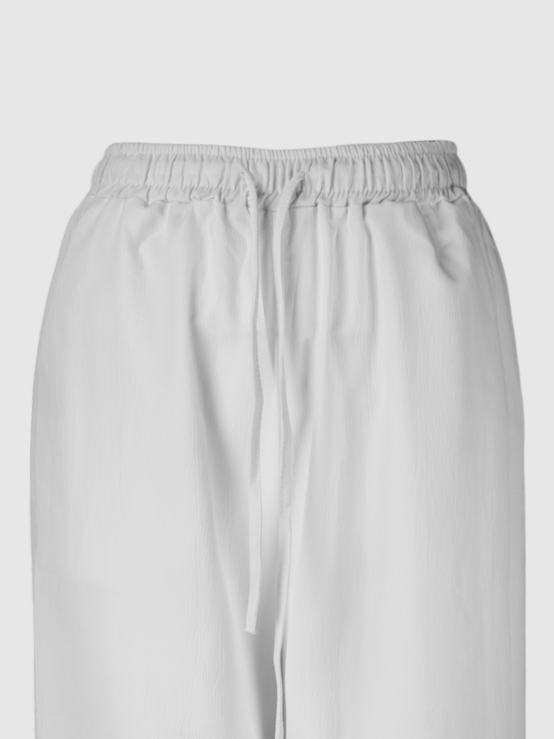 White Color Crinkled Women's Pants