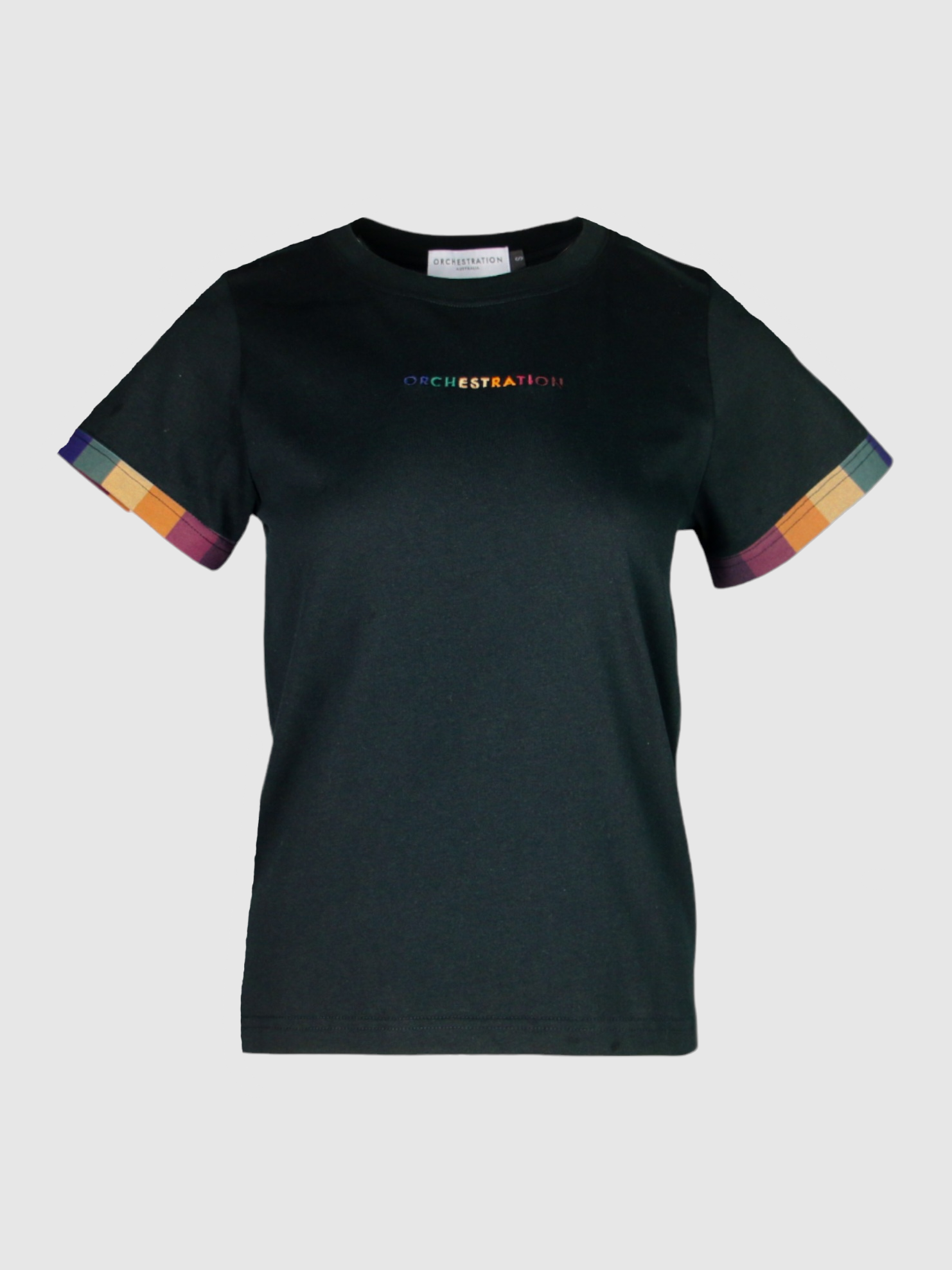 Ebony Color Embroidered Women's T-Shirt