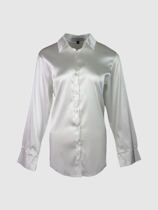 SINFONIA Ivory Satin Blouse