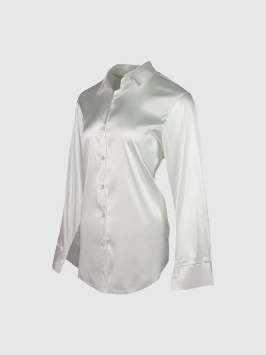 SINFONIA Ivory Satin Blouse