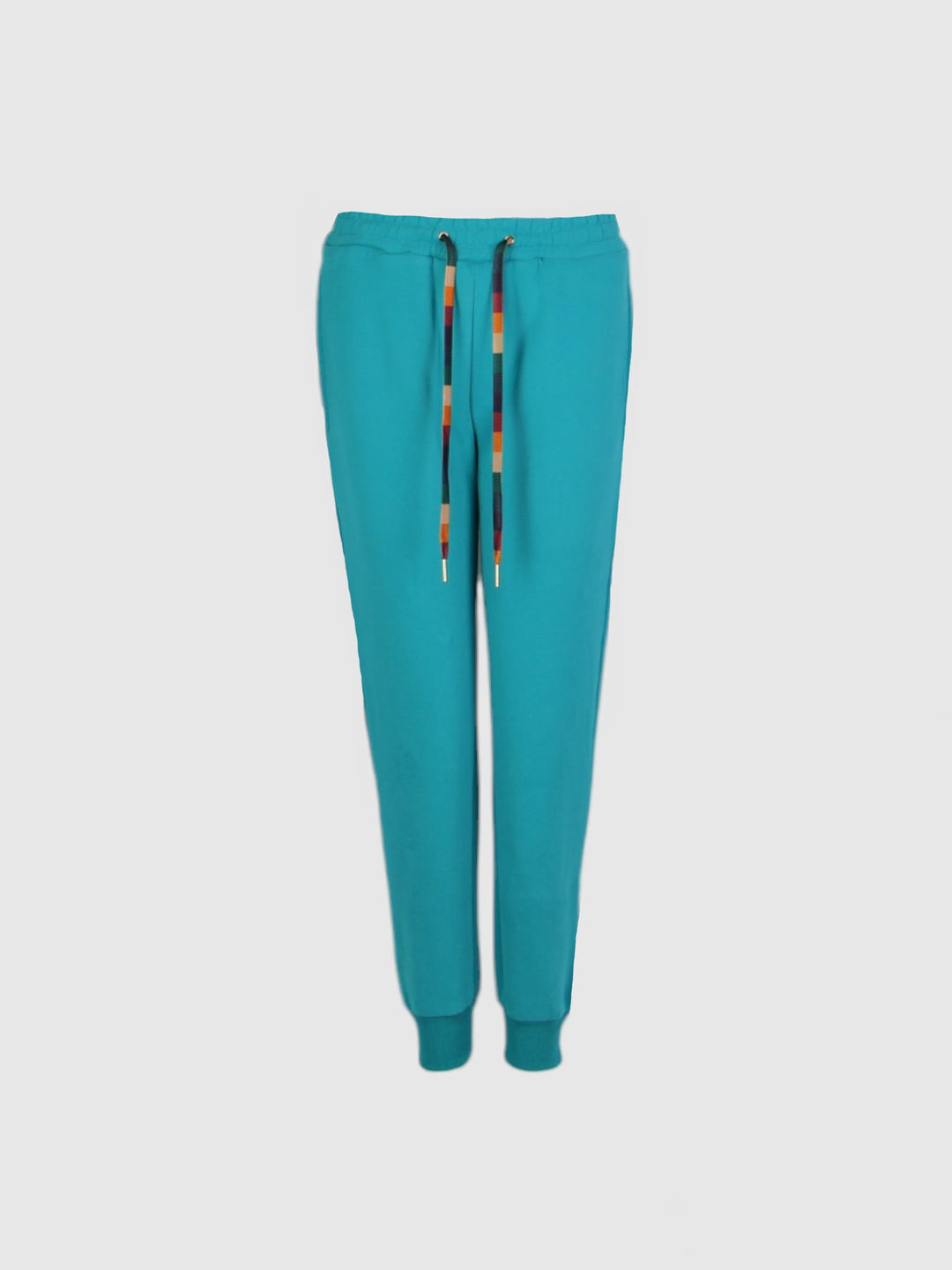 Aqua Color Lounge Pants With Signature Drawstring For Women