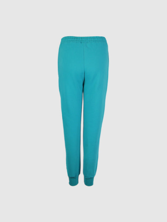 Aqua Color Lounge Pants With Signature Drawstring For Women