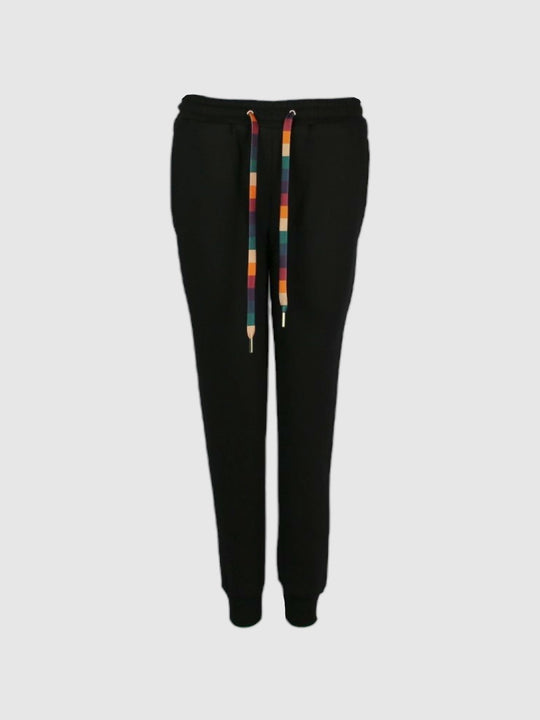 Jet black Lounge pants with signature drawstring for women