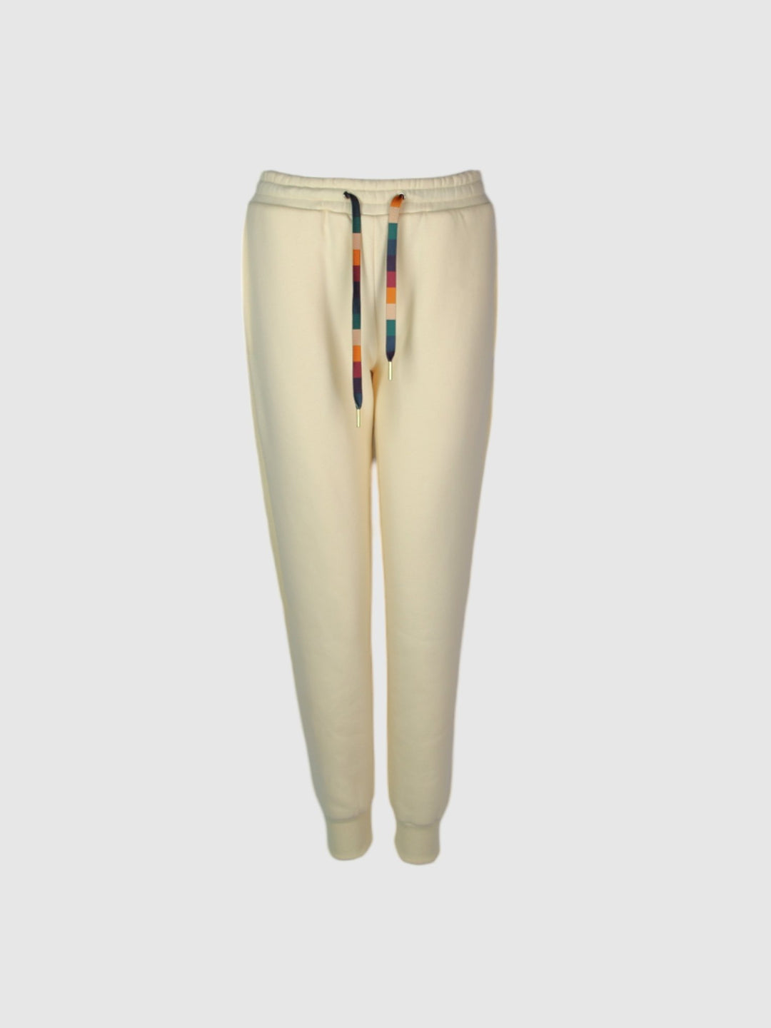  Custard Color Lounge Pants With Signature Drawstring For Women