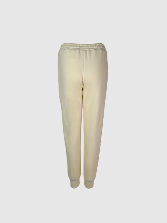  Custard Color Lounge Pants With Signature Drawstring For Women